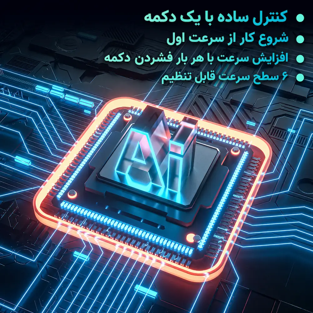 ماساژور شارژی تفنگی مدل LC-001 با 6 سرعت و 4 سری